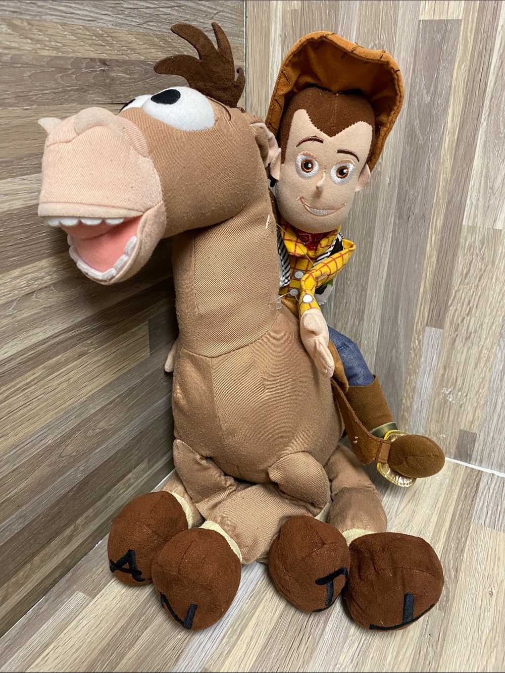 Toy Story Woody and Bullseye Plush Toy Set - Brown vintage Andy toys